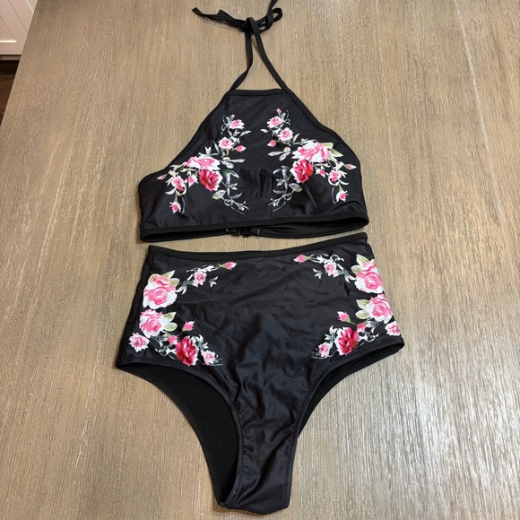 Floral Black Bikini Set - Picture 5 of 5